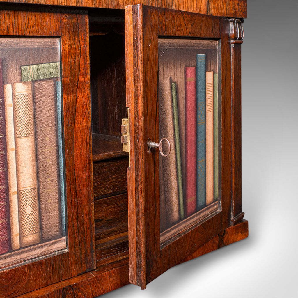Furniture Antique Bachelor's Book Cabinet, English, Tabletop Repository, William IV, 1835 photo