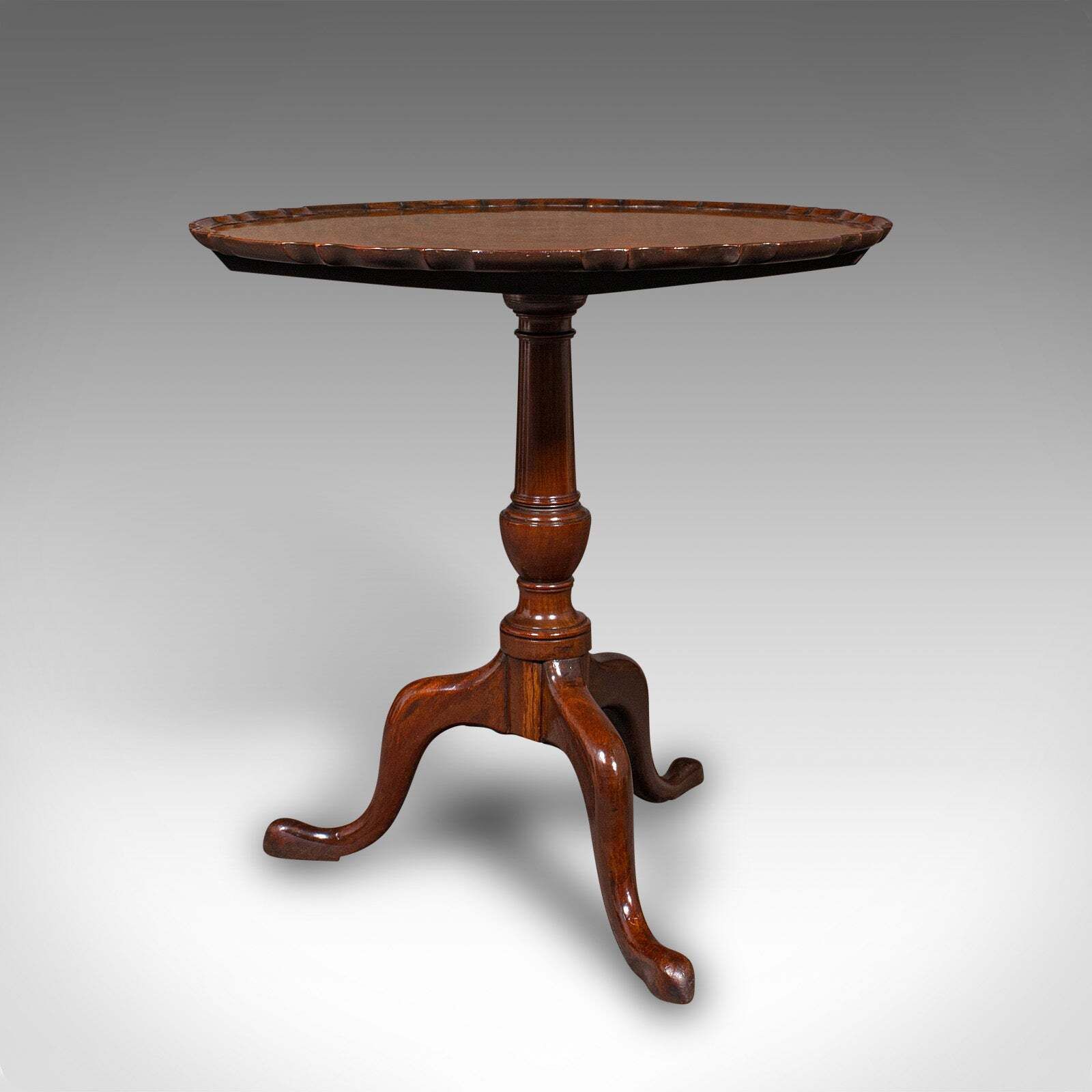 Antique Pie Crust Table, English, Tilt Top, Games, Occasional, Georgian, C.1790 photo Furniture