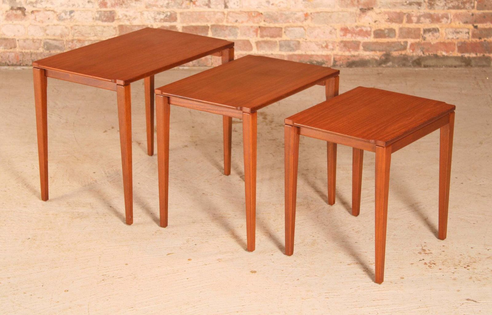 Mid Century Teak Nest Of 3 Tables By Richard Hornby, Circa 1960s photo 325.0