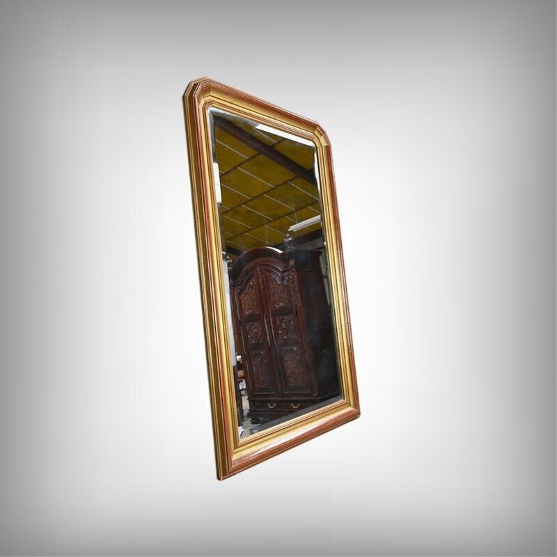 Large Gilded Wooden Mirror – 1980 photo furniture
