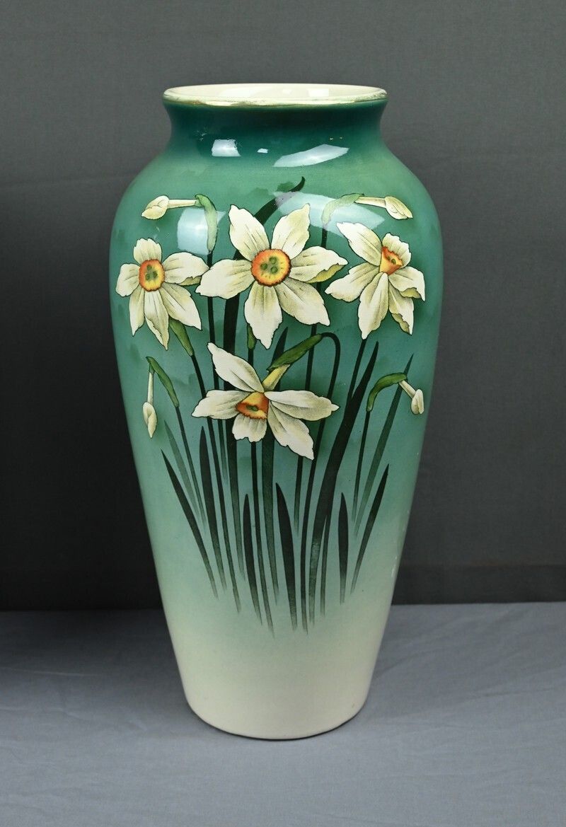 Pair Of Large Art Nouveau Vases, Fives Lille Pottery – Early 20th Century photo 660.0