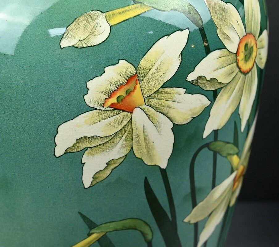 photo furniture Pair Of Large Art Nouveau Vases, Fives Lille Pottery – Early 20th Century