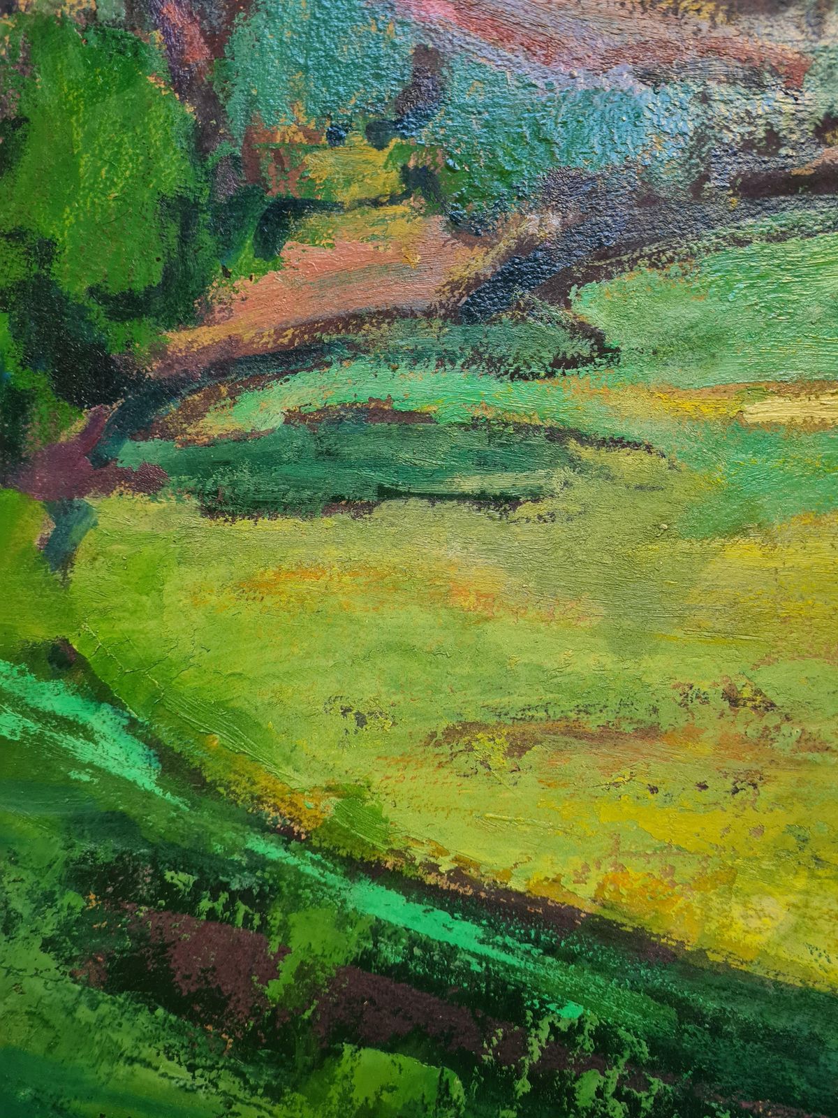 Fauvist French Landscape, The Cyprus Trees Byjean Perret photo vinterior