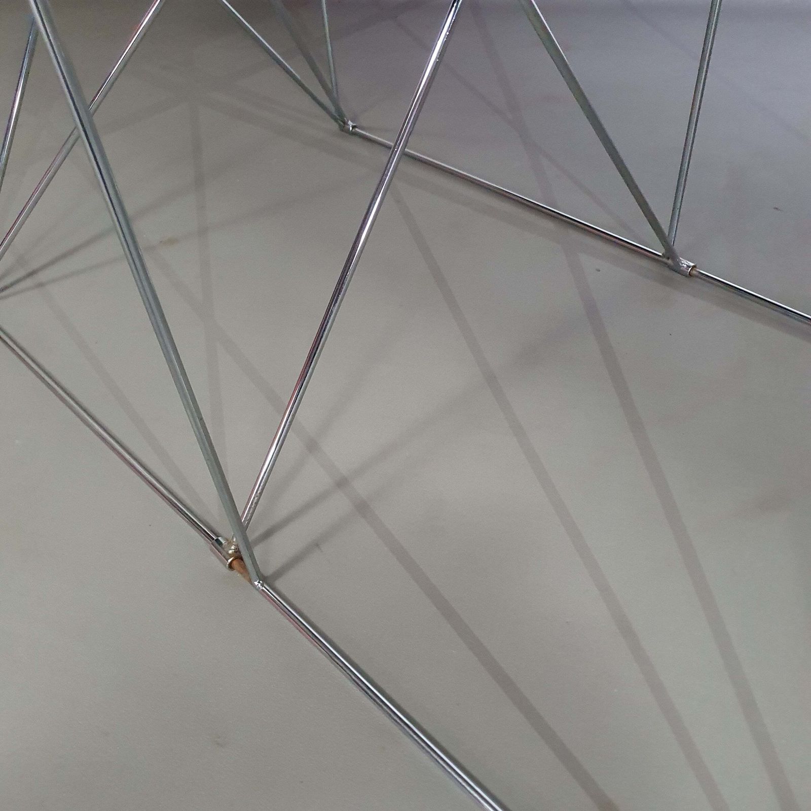 photo for sale Steel And Glass Dining Table By Max Sauze For Max Sauze Studio, 1970s