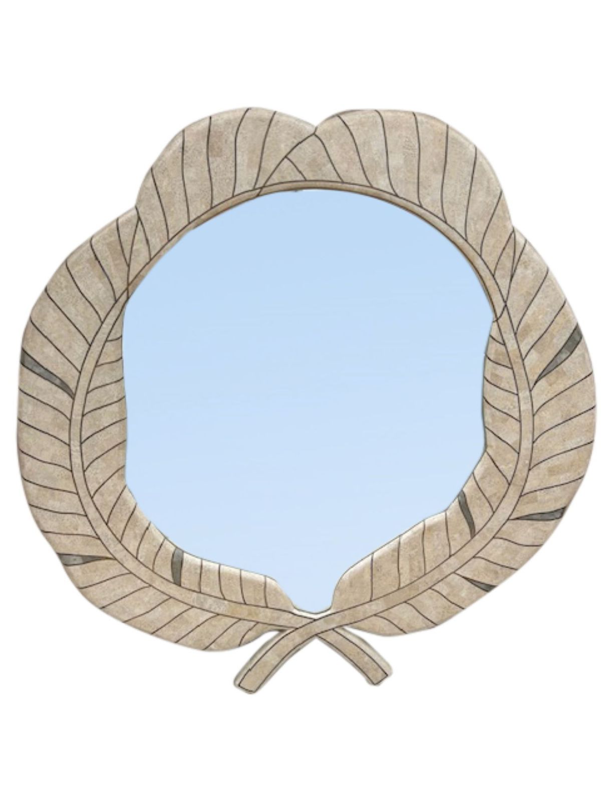 Postmodern Tessellated Travertine Demi Lune Console, Attributed To Maitland Smith, 1980s photo 4850.0