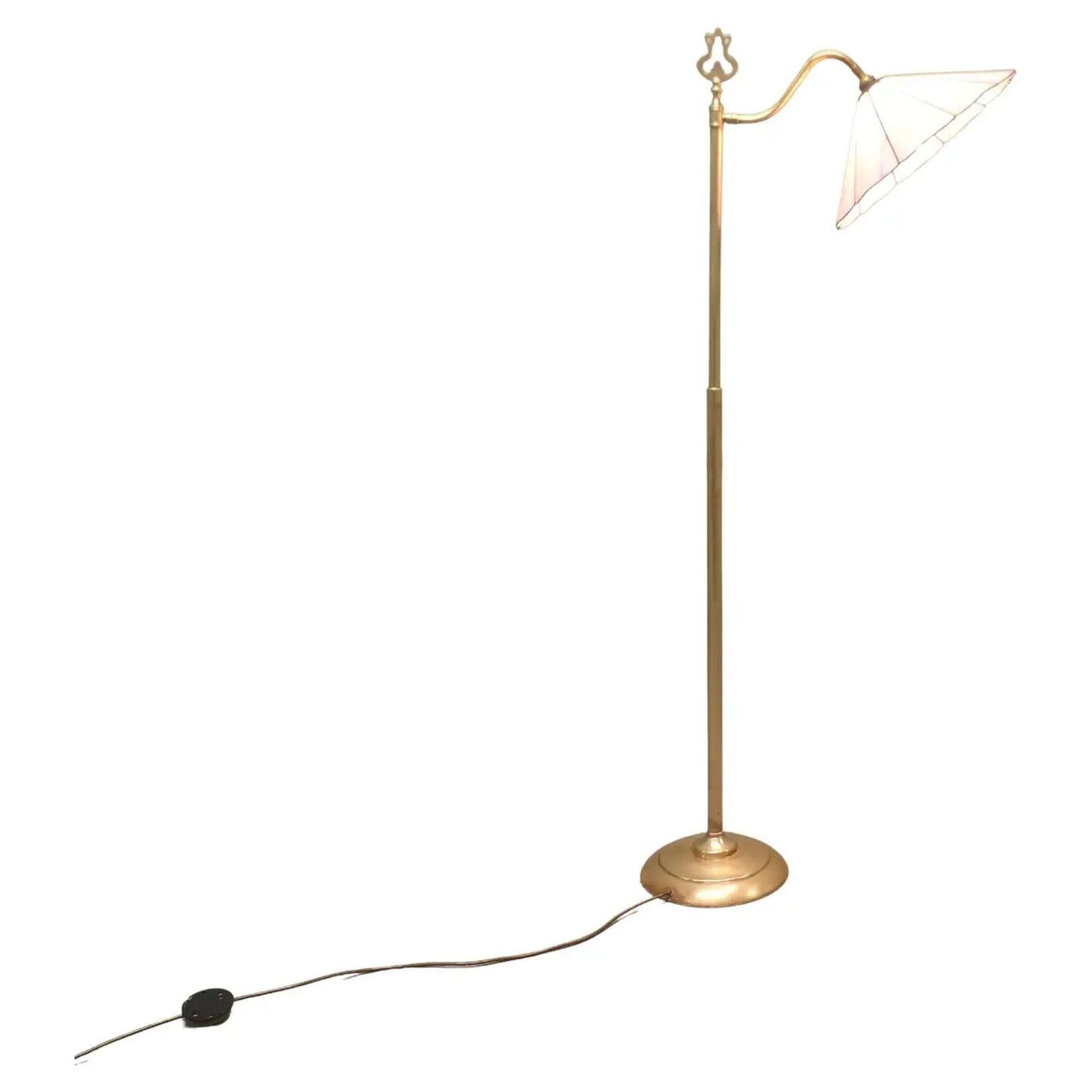 Edwardian Floor Standing, Swivel, Angle Reading Lamp