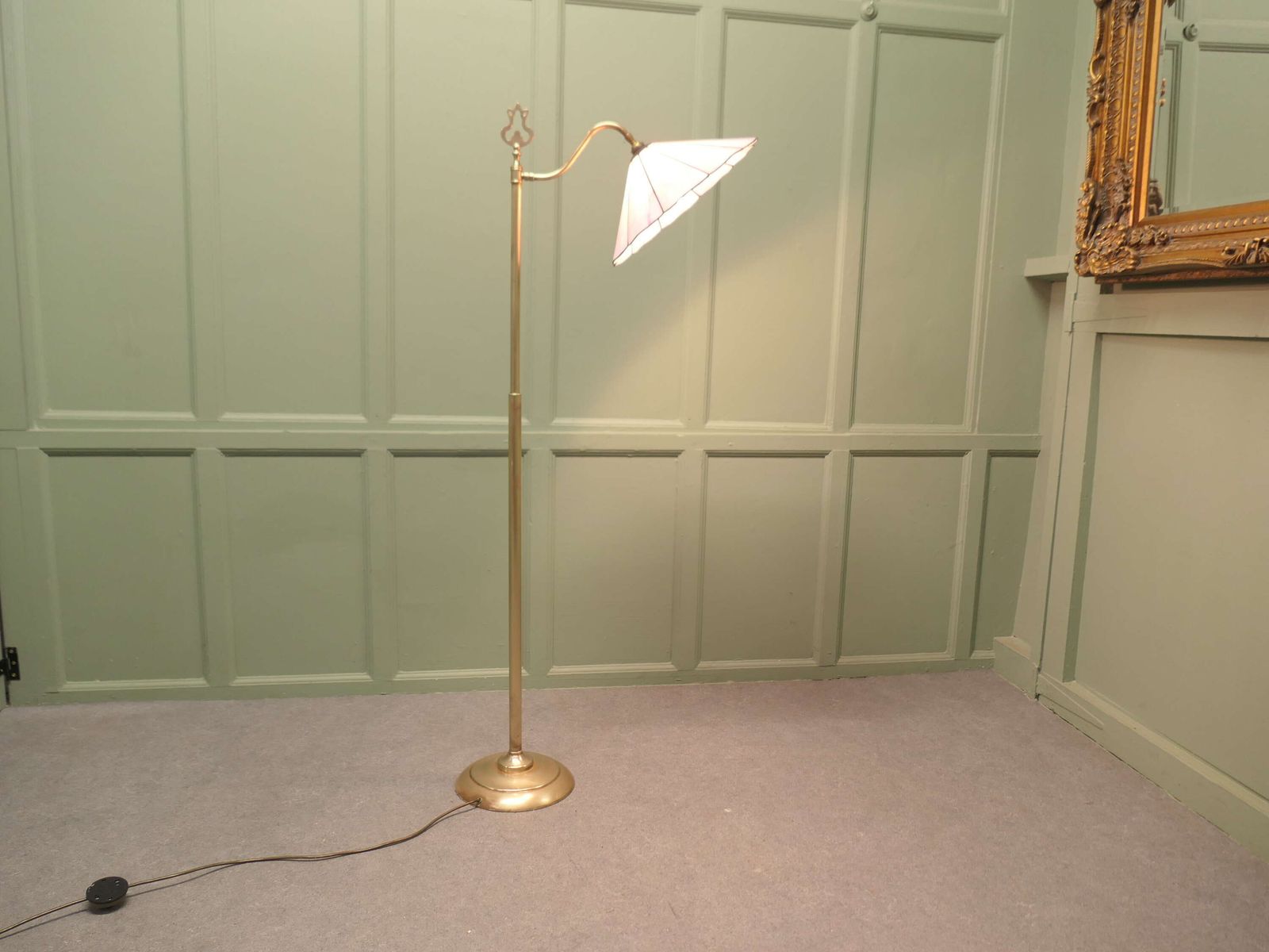Edwardian Floor Standing, Swivel, Angle Reading Lamp photo furniture