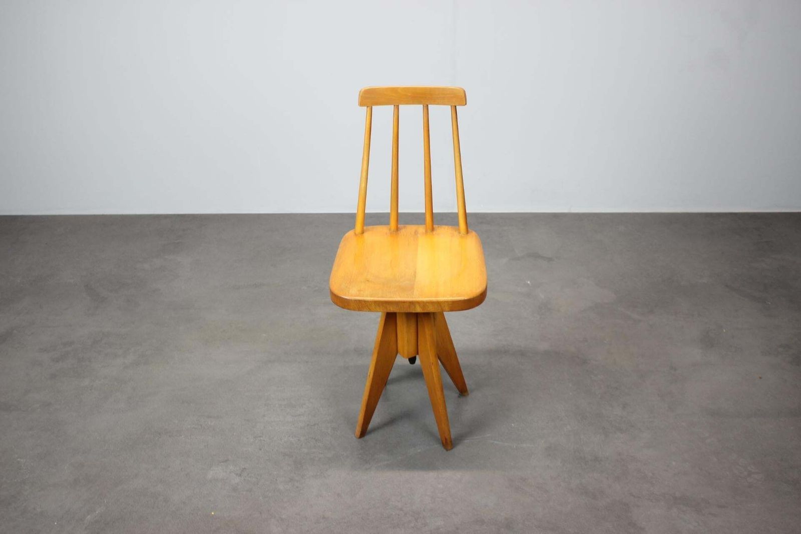 1970s  Beech Chair With Adjustable Height, Czechoslovakia photo furniture