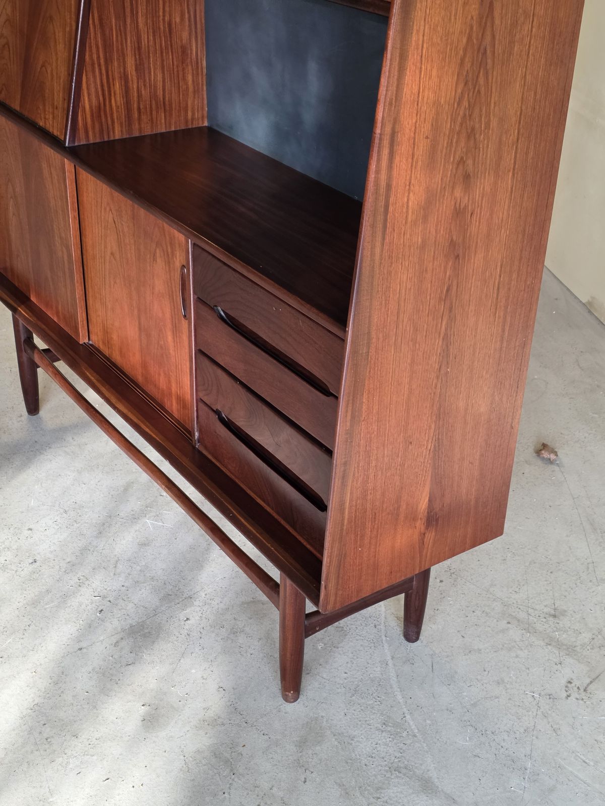 Vintage Teakhouten Highboard, Ca. Jaren 1960 photo for sale