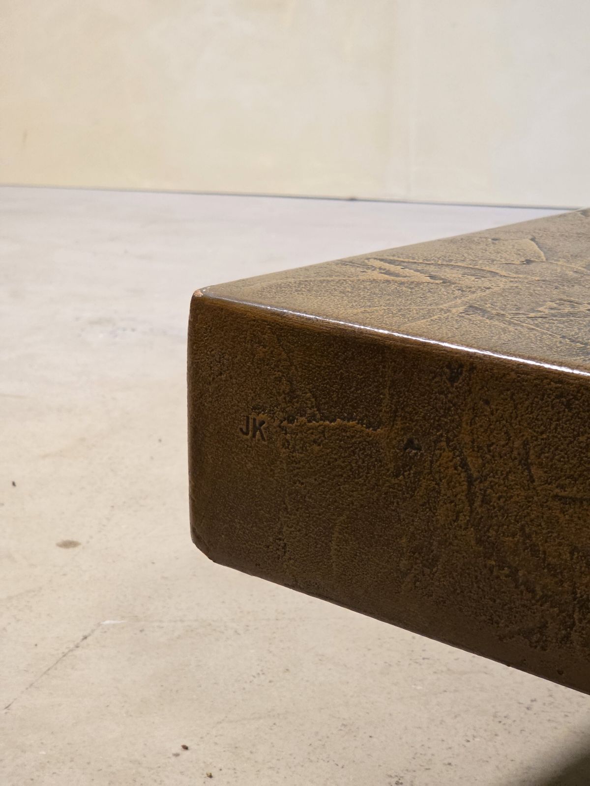 Monumentale Brutalist Salontafel Met Gepatineerd Bronzen Blad, Jaren 1970 photo buy