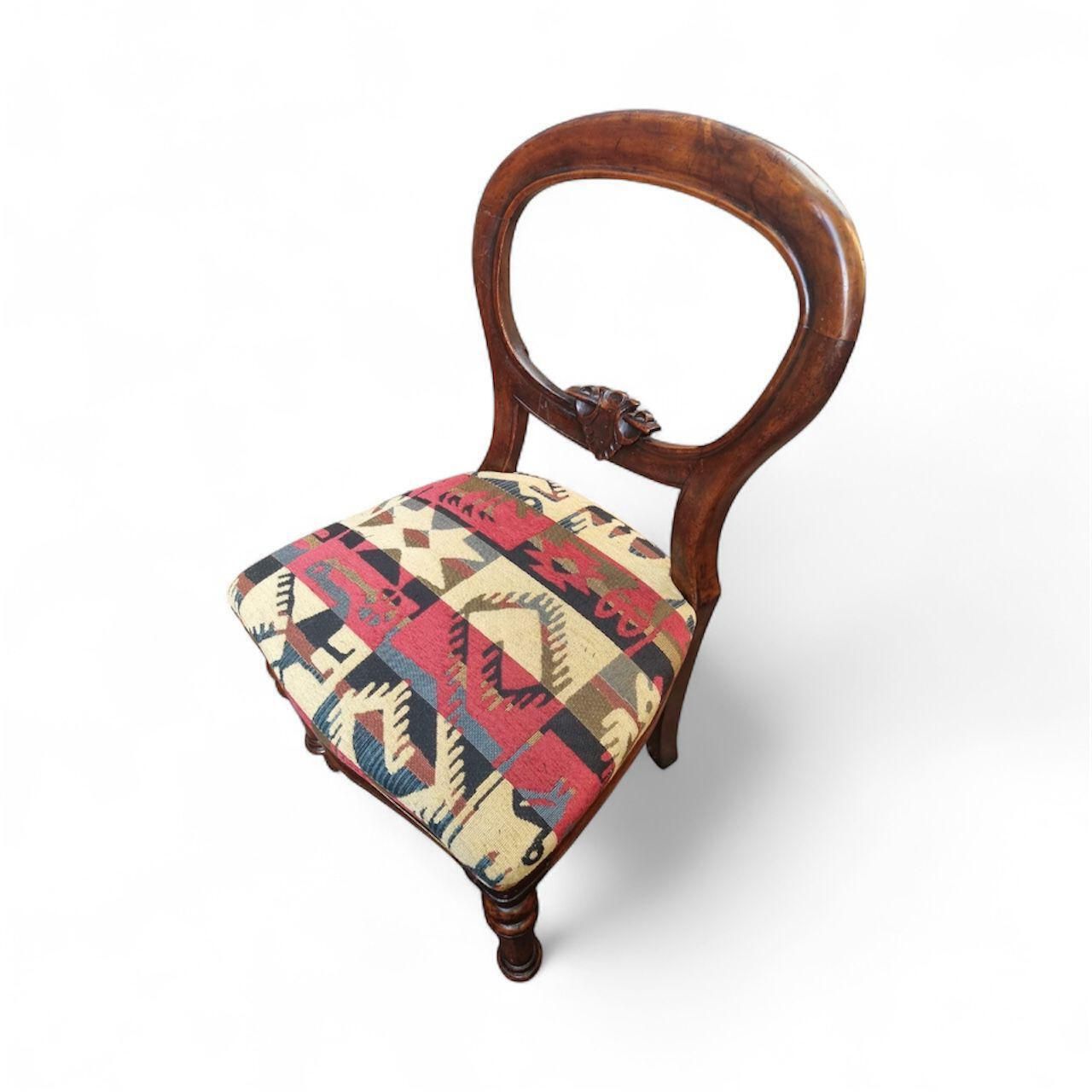 Antique Victorian Balloon Back Chair / C.1880 / Free Delivery photo furniture