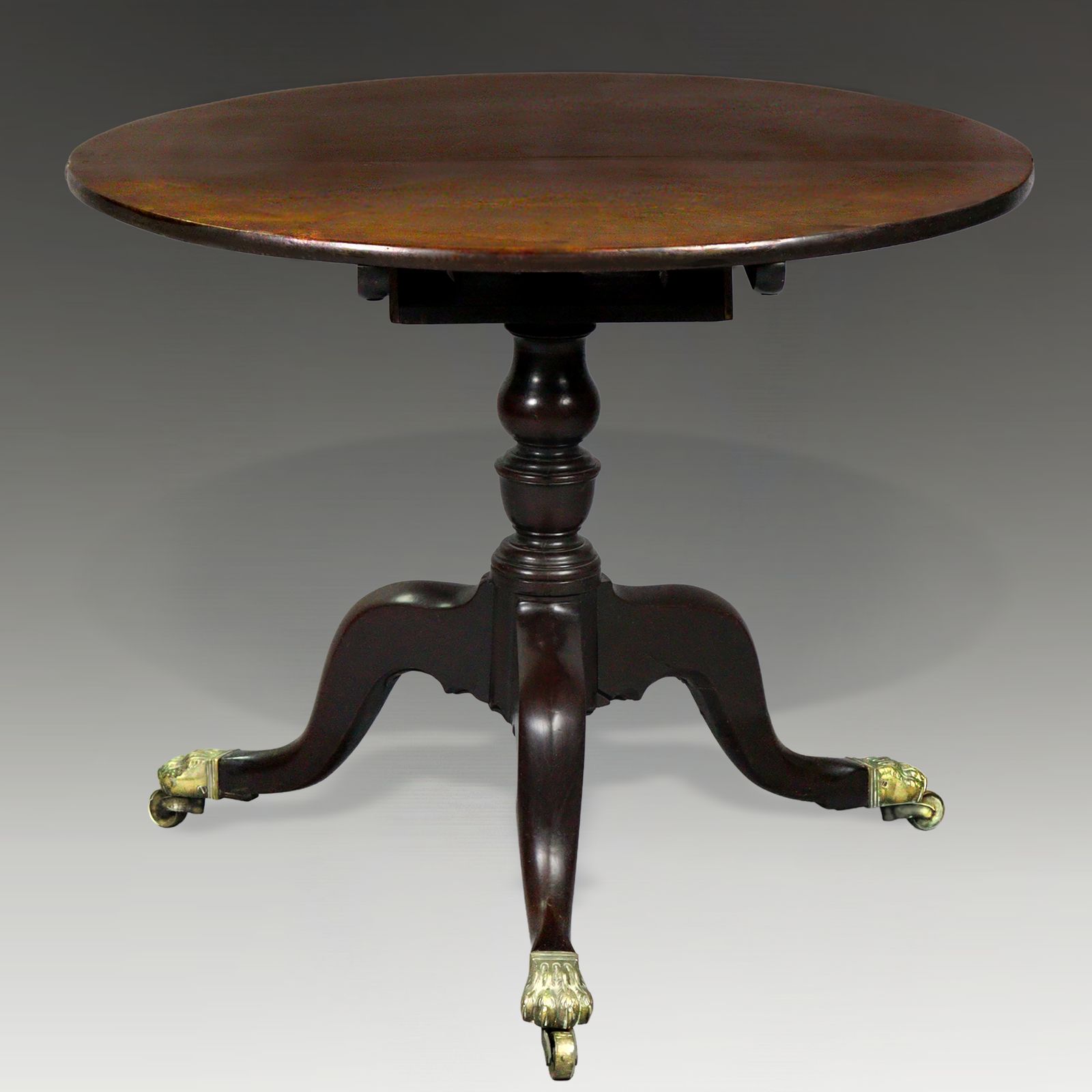Rare 18thc Anglo Chinese Export Furniture Padouk & Zitan Large Tripod Table Circa 1750 photo 4975.0