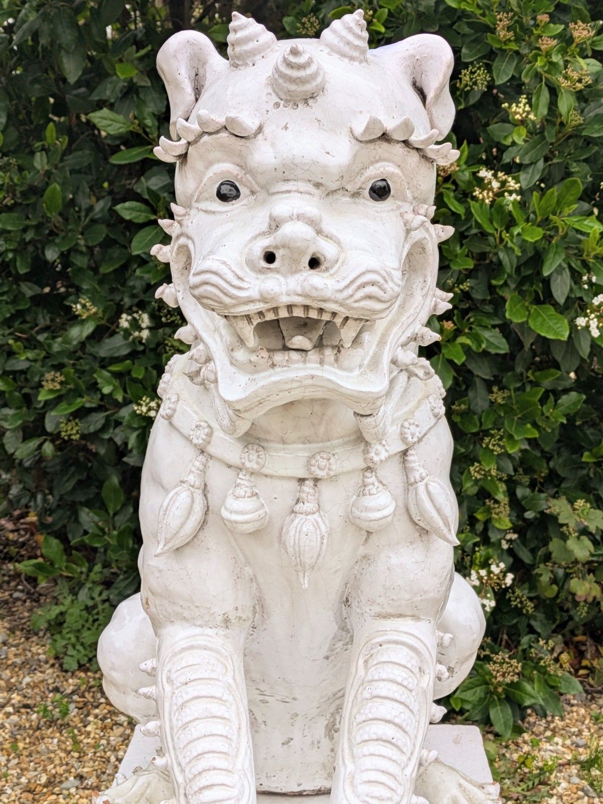 Imposing Antique Dogs Of Foe Glazed Terracotta Dragon Lions photo furniture