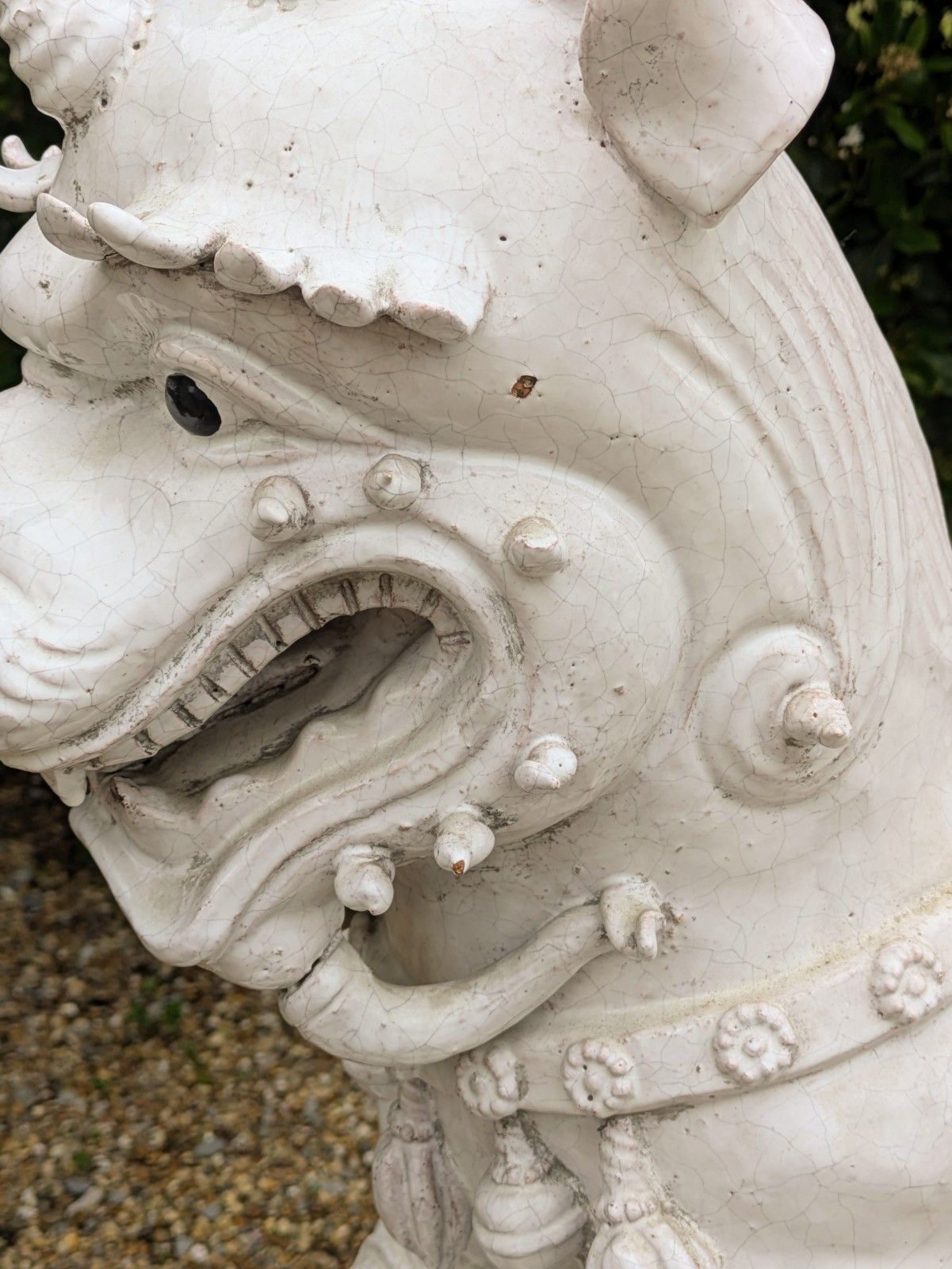 Imposing Antique Dogs Of Foe Glazed Terracotta Dragon Lions photo 2450.0