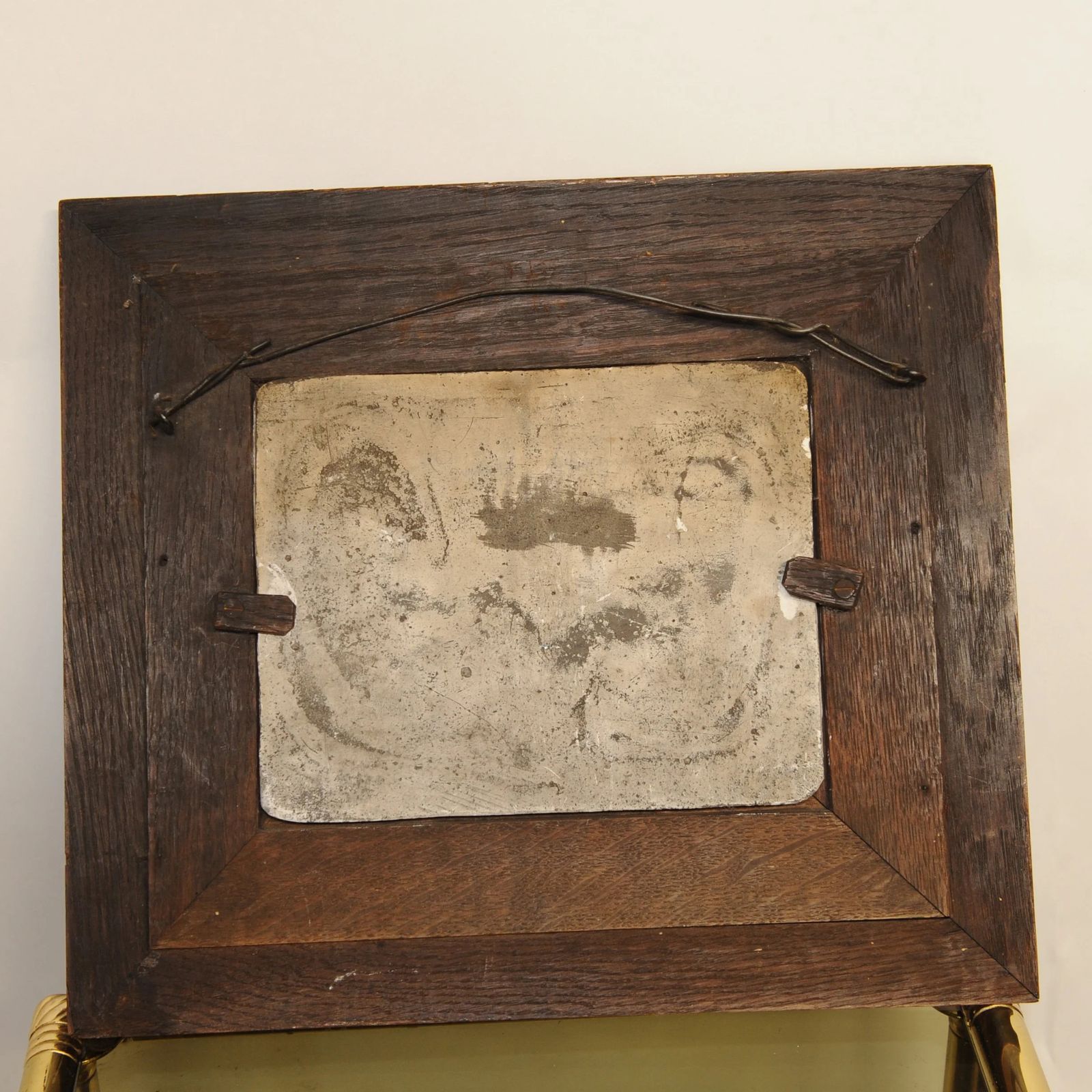 Framed Constantin Meunier, Bas Relief Of Miner, 1904, Plaster photo Art