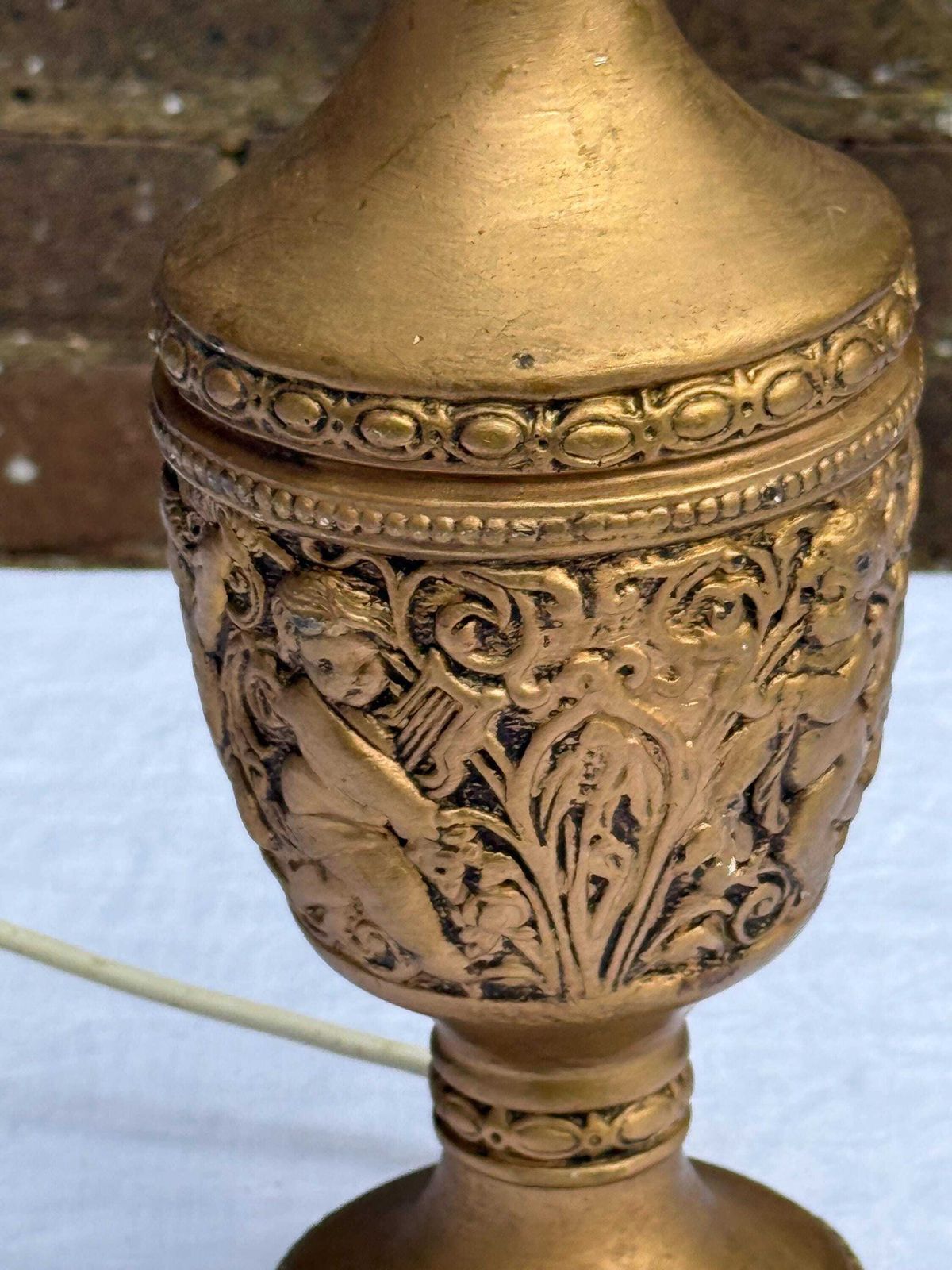 photo buy Retro 1970s Gold Cherub Lamp, Vintage Gilt Plaster Table Lamp, Baroque Angel Lamp In Antique Finish, Working Mid Century Light, Pat Tested
