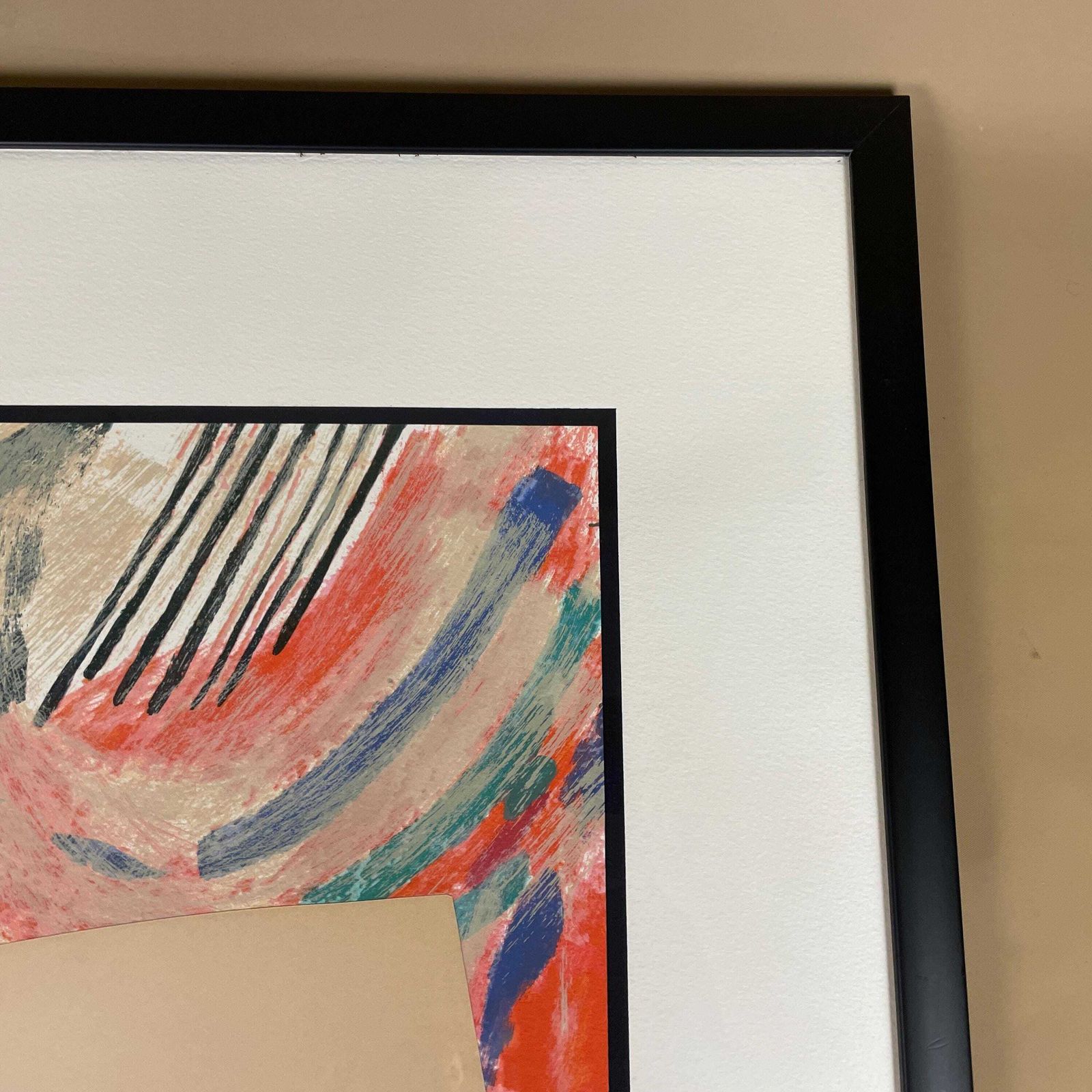 photo vinterior Sandra Blow Iridescent Wave 2004 Abstract Art 55/130 Silkscreen Print On Paper Framed Contemporary Artwork Black Frame Large Wall Art