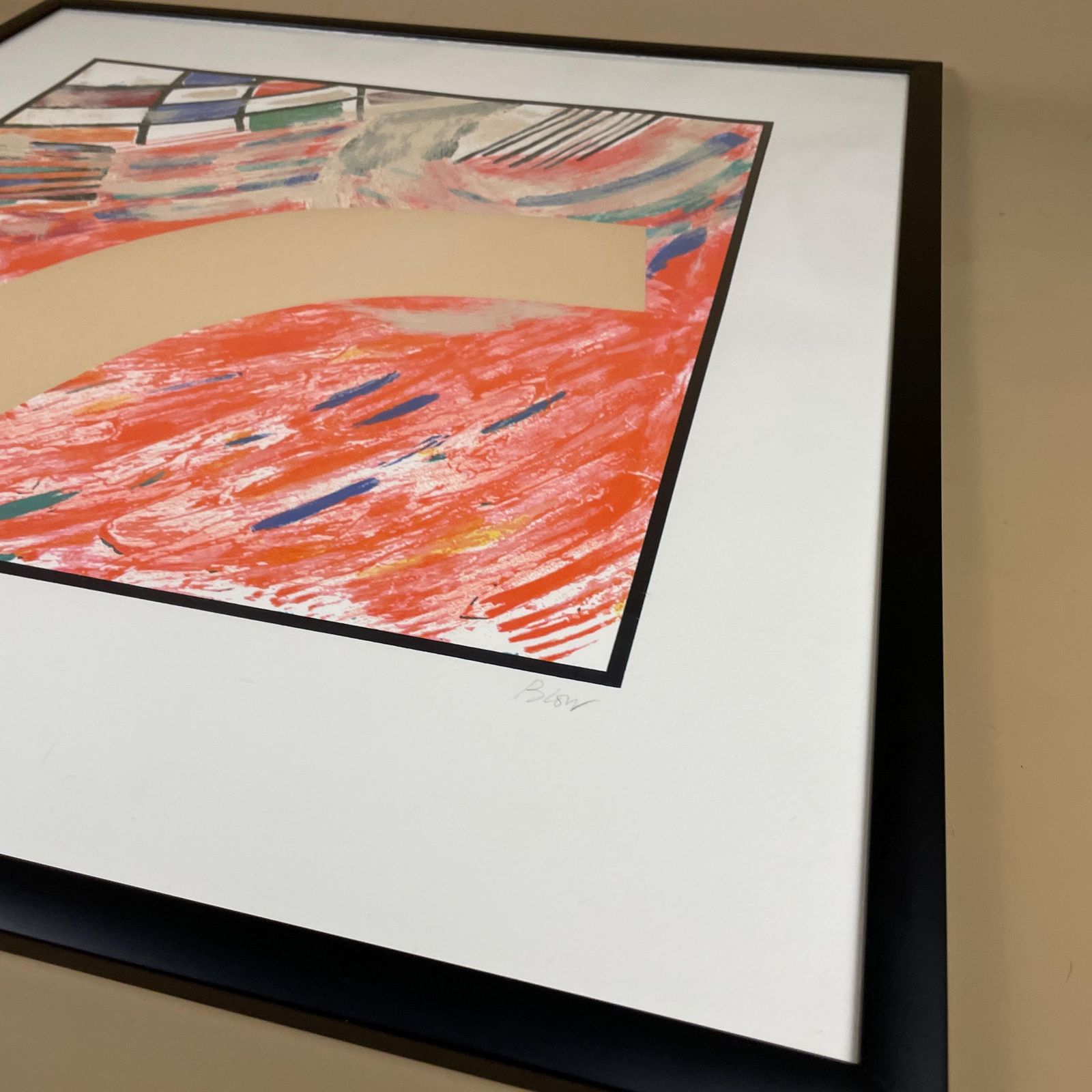 photo buy Sandra Blow Iridescent Wave 2004 Abstract Art 55/130 Silkscreen Print On Paper Framed Contemporary Artwork Black Frame Large Wall Art