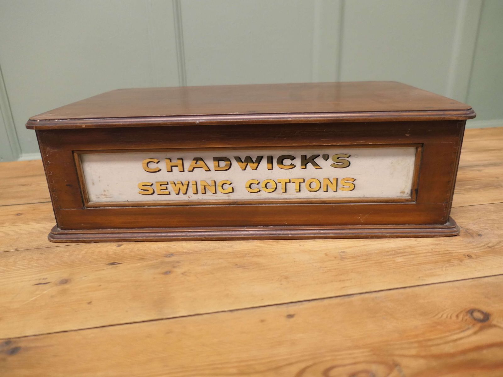 Chadwick’s Sewing Cottons Haberdashery Display Case photo for sale