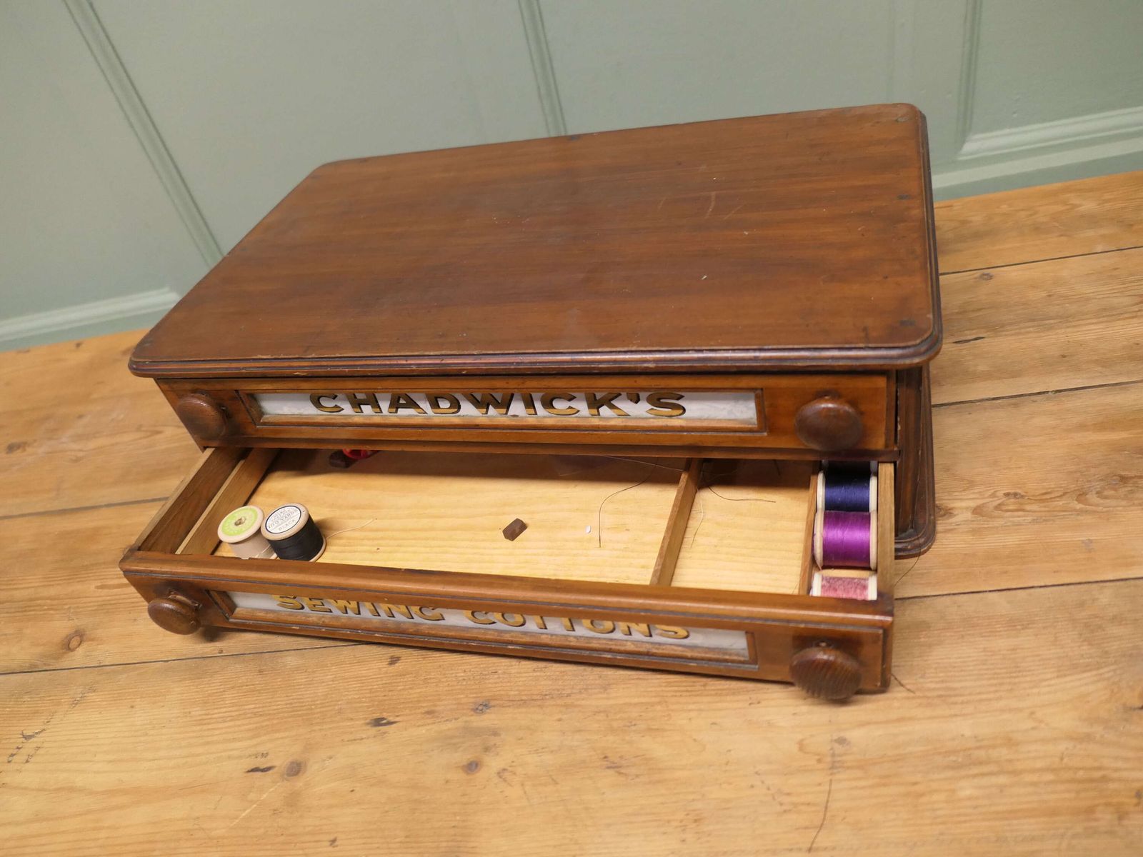 Chadwick’s Sewing Cottons Haberdashery Display Case photo buy