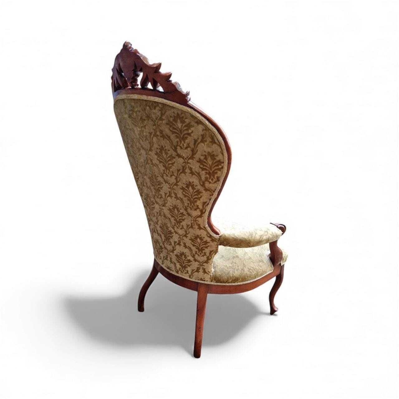 Antique Victorian Mahogany Armchair / C.1880s / Free Delivery photo for sale