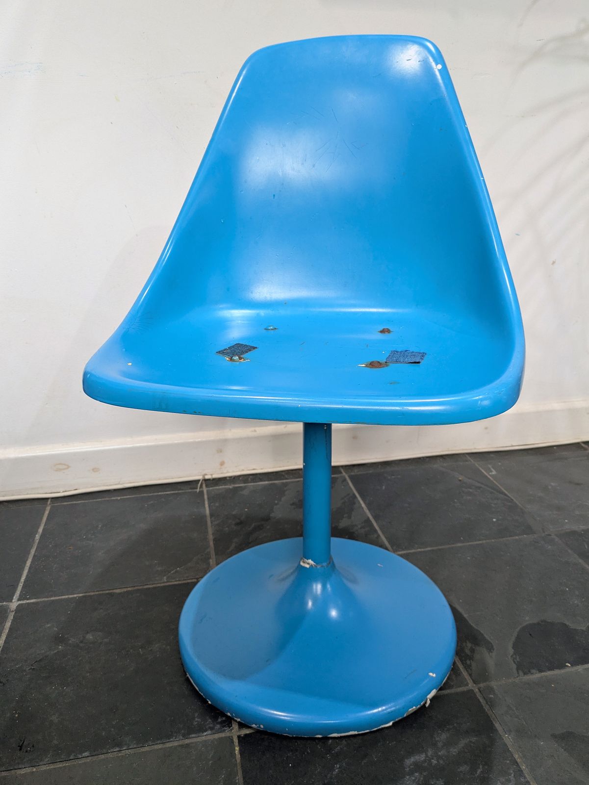 Furniture Set Of 4 Vintage 1960s Tulip Chairs   Blue   Eero Saarinen / Knoll Reproductions photo