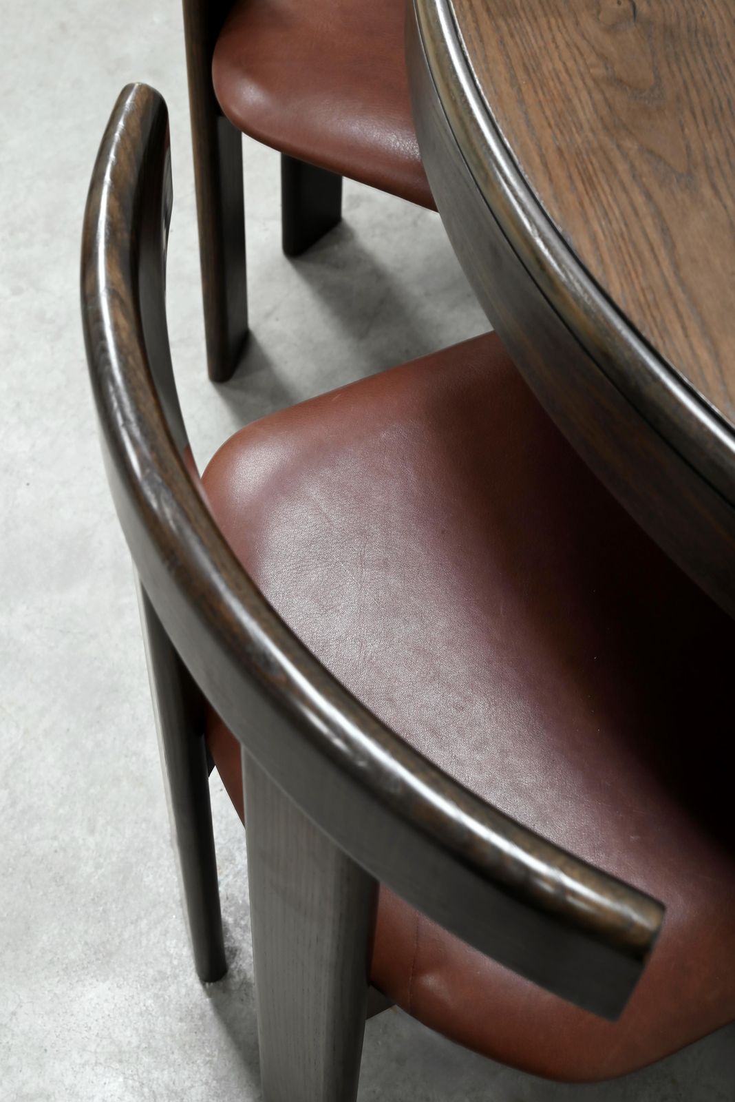 Dining Set By Luigi Vaghi For Former With Six Leather Chairs, Italy 1960's photo vinterior