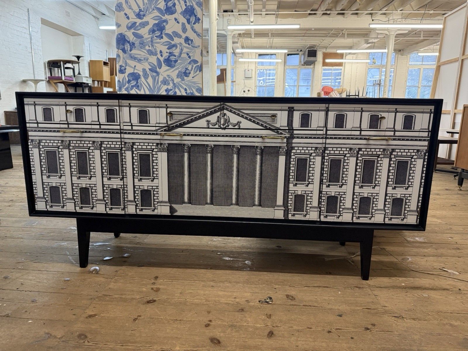 Vintage Sideboard Console 1950s 60s Italian Fornasetti Era Credenza