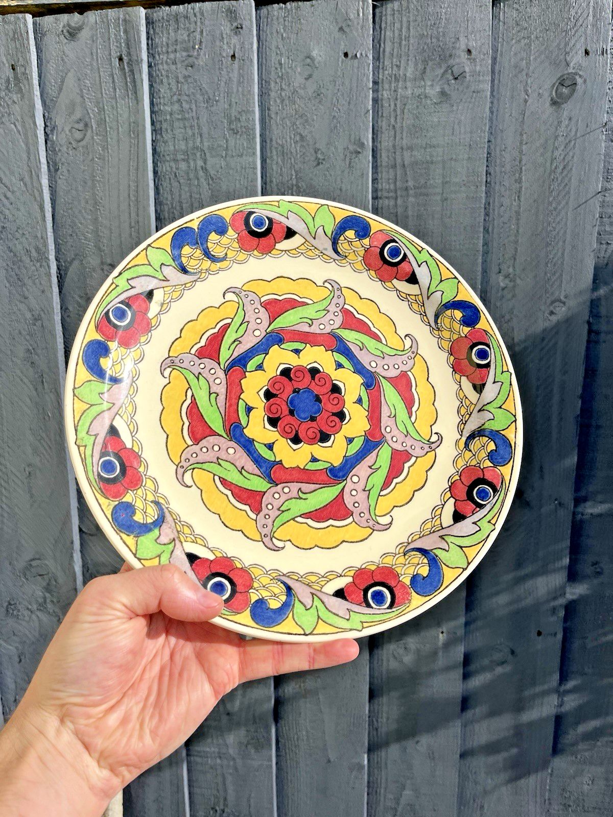 Antique Art Deco Royal Doulton Floral Iznik Geometric X Series Plate D5106 30's