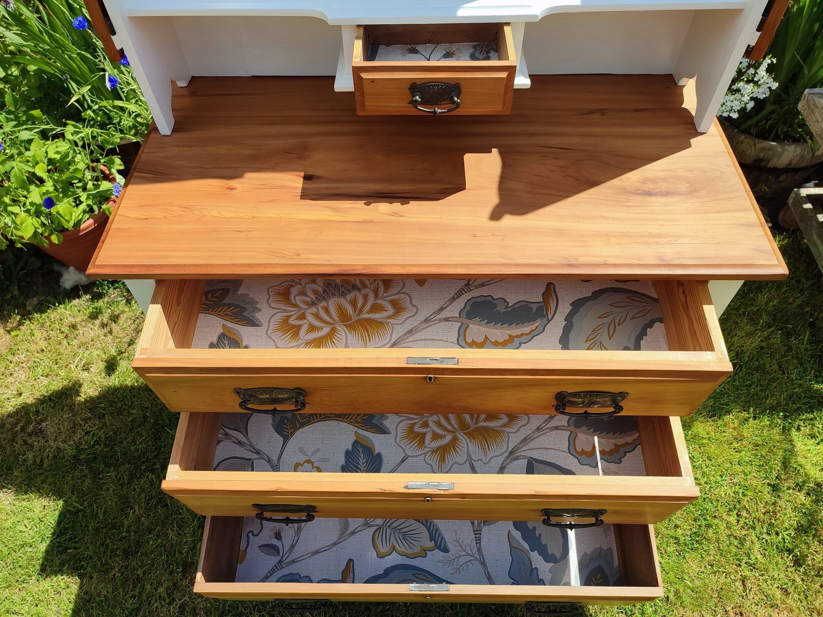 Edwardian Walnut Mirrored Dressing Chest – Fully Restored   Original Handles   Simply Stunning! photo Furniture
