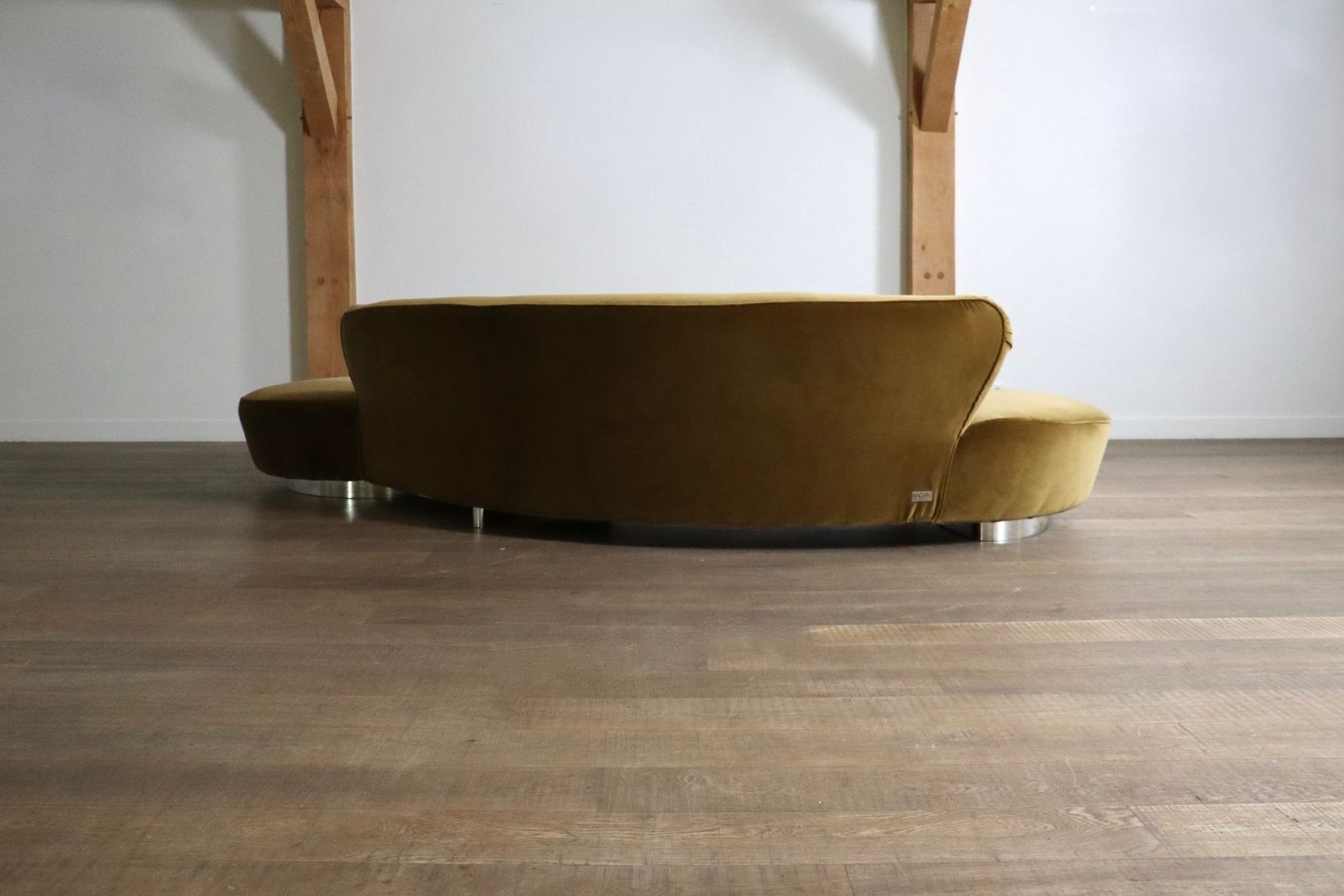 Furniture Vladimir Kagan Serpentine Sofa In Velvet For Directional USA 1999 photo