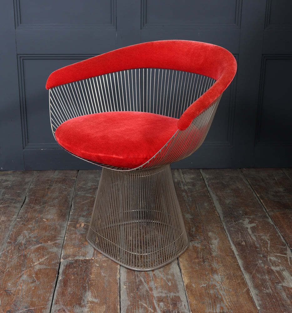 photo buy Set Of Four Warren Platner Dining Armchairs For Knoll, 1960s