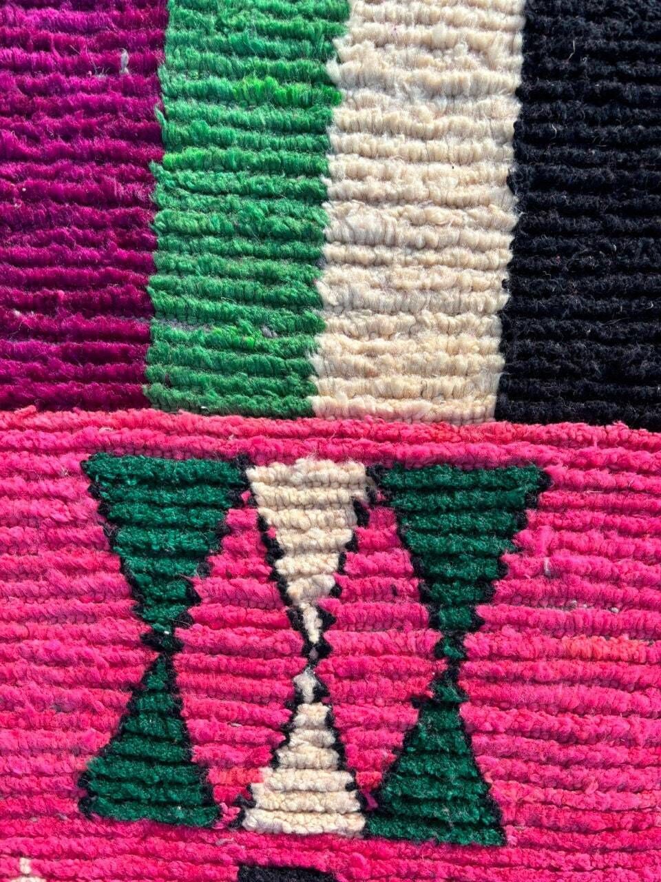 Hand Knotted Pink Moroccan Runner Rug Exquisite Handmade Traditional Pink Moroccan Berber Hallway Rug Premium Craftsmanship 70x330 Cm photo vinterior