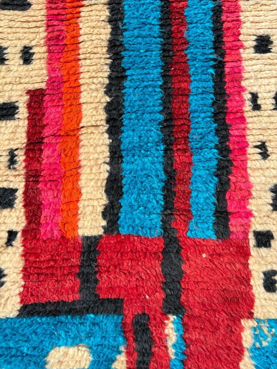 Artistic Modern Berber Runner Rug Abstract Boho Hallway Rug Flurteppich Marokkanischer Teppich Flur Runner Wool Rug 70x330 Cm photo for sale