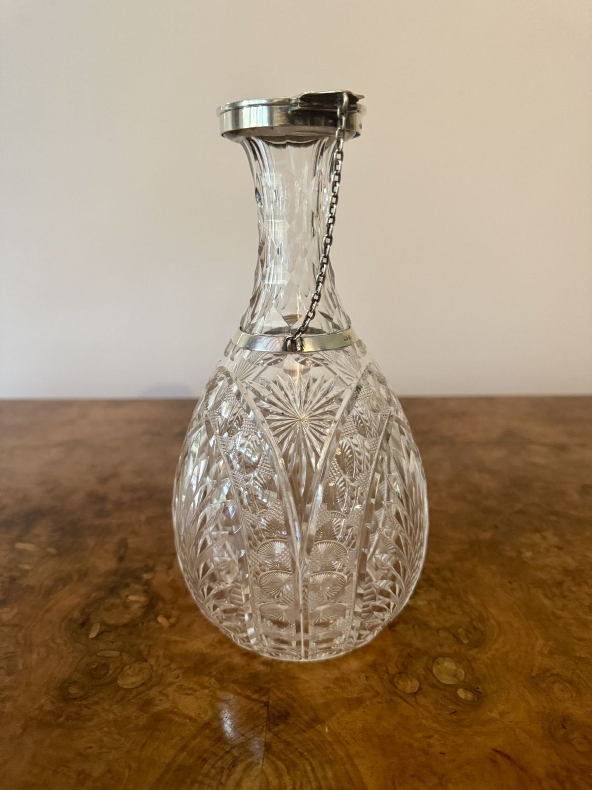 Fantastic Quality Antique Silver Collar Decanter photo furniture