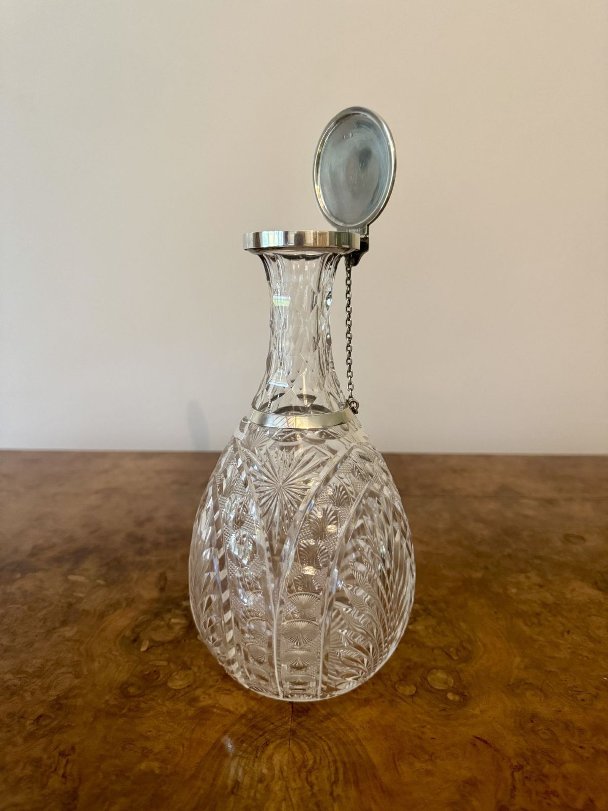 Fantastic Quality Antique Silver Collar Decanter photo Home Decor