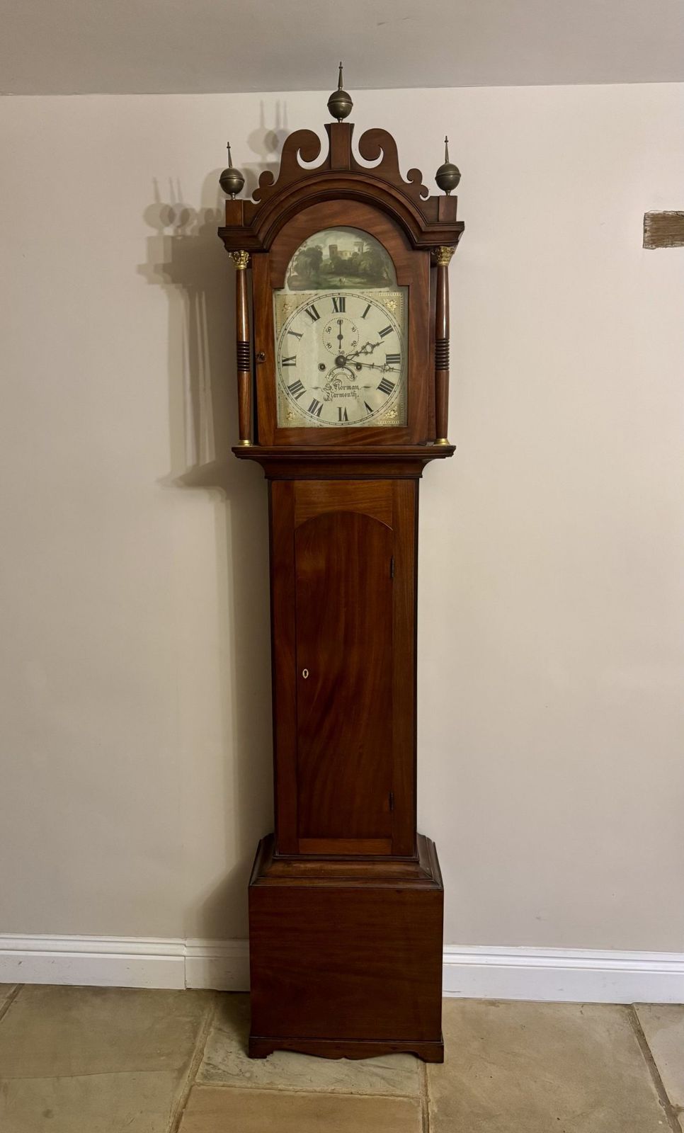Superb Quality Antique George III Mahogany Arch Dial Longcase Clock