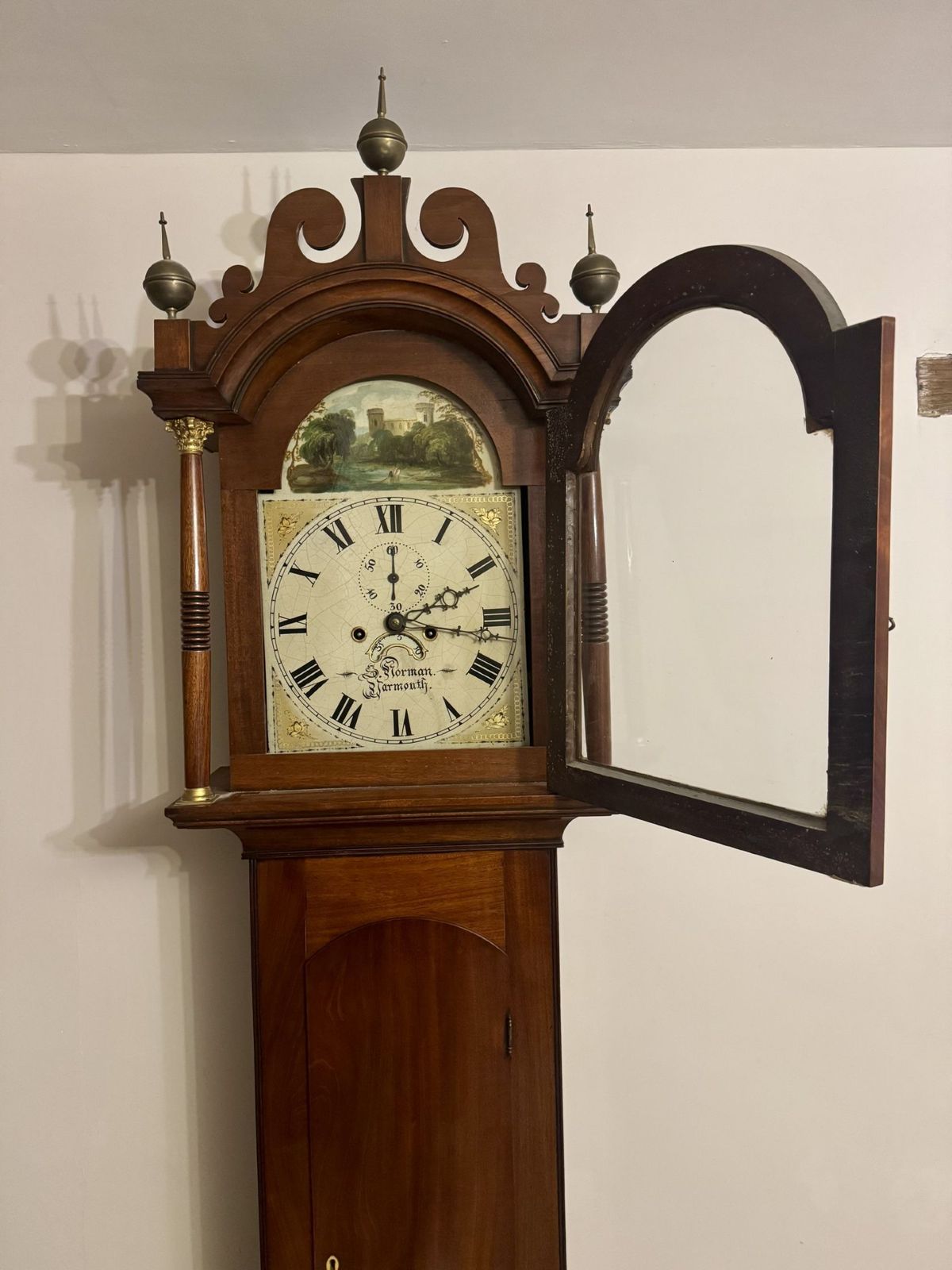 Superb Quality Antique George III Mahogany Arch Dial Longcase Clock photo Home Decor