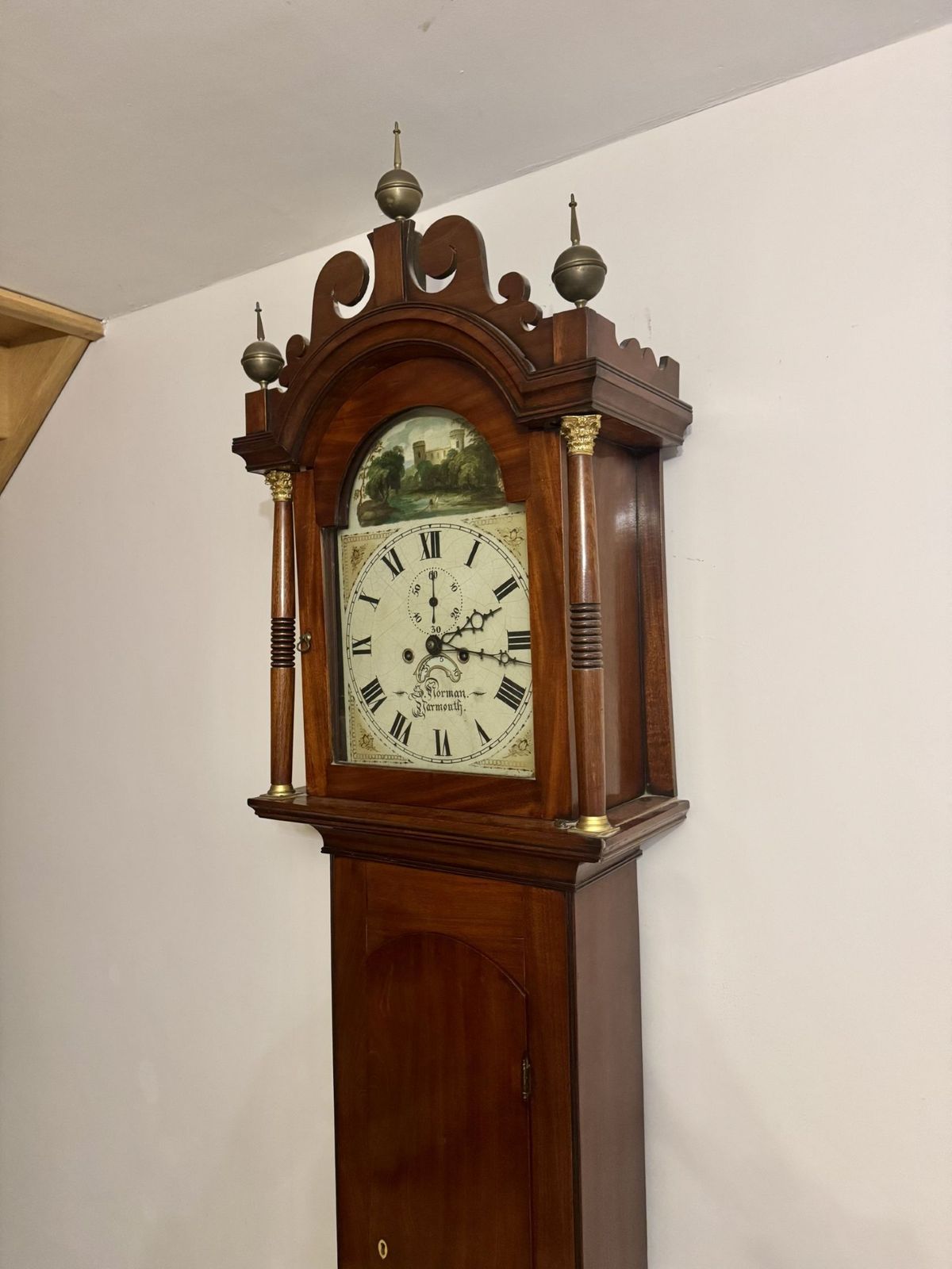 Superb Quality Antique George III Mahogany Arch Dial Longcase Clock photo vintage