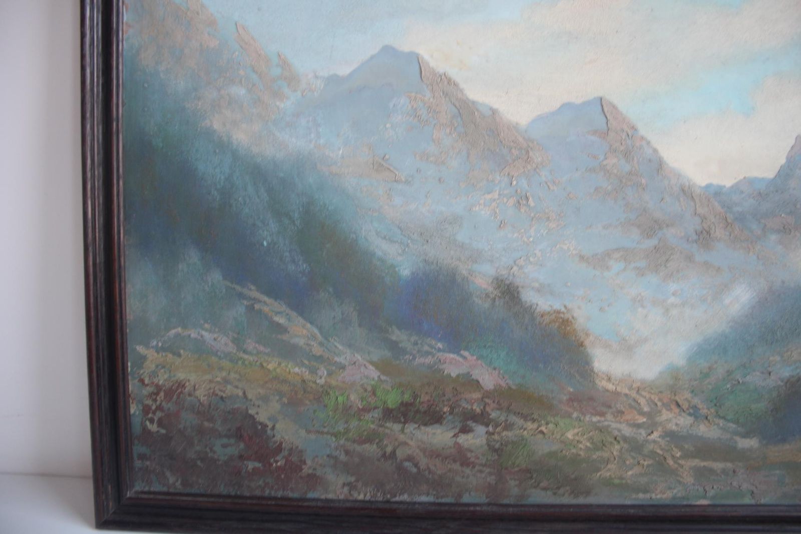 Hand Painted Painting, Oil On Fiberboard, Signed, Czechoslovakia, 1960's. photo vinterior
