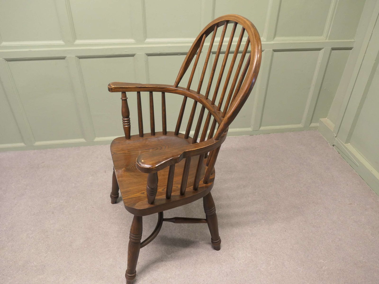 Elm Country Carver Chair With Crinoline Stretcher photo 594.0