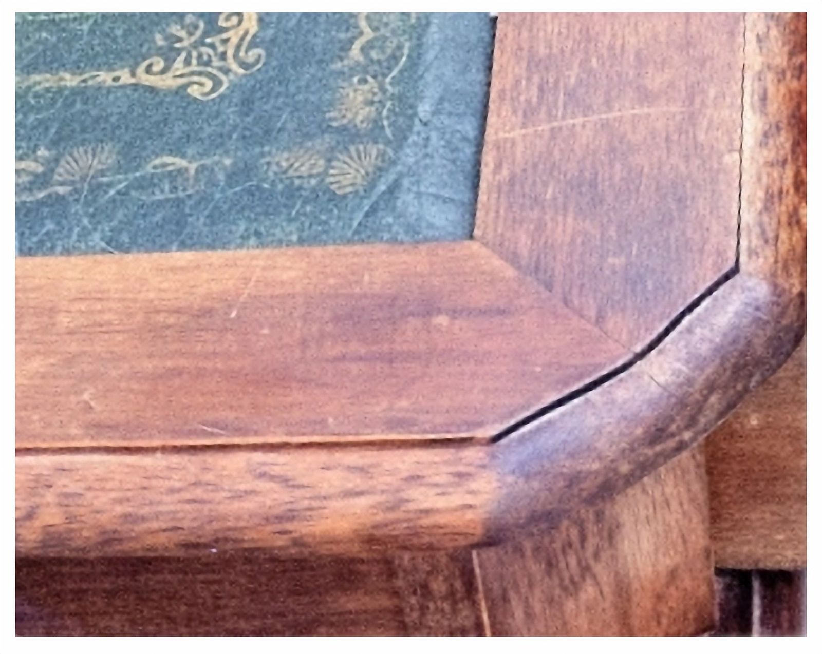 Classic Mahogany Inlaid Leather Lamp Table With Single Drawer photo buy