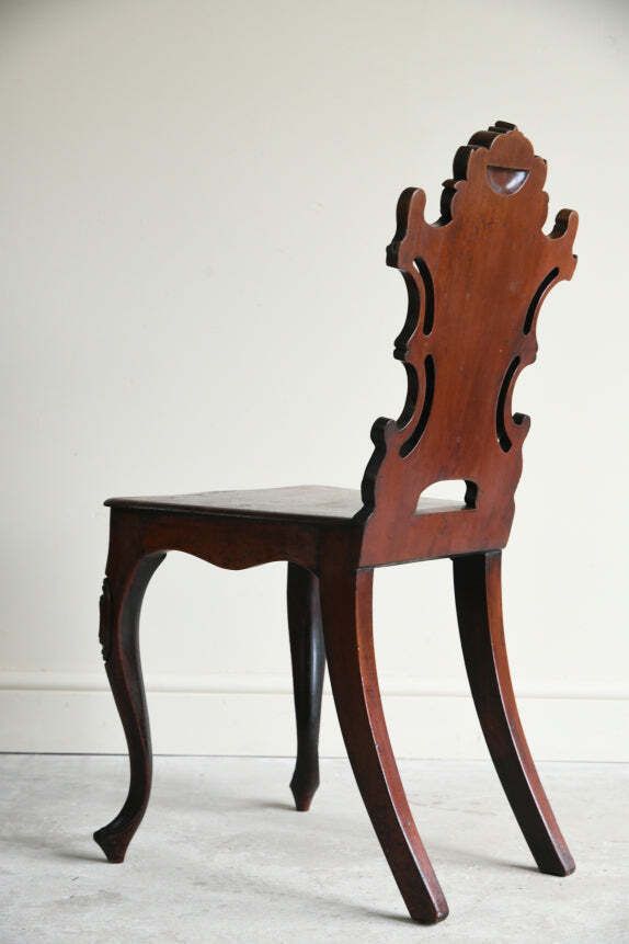 photo furniture Antique Victorian Mahogany Hall Chair