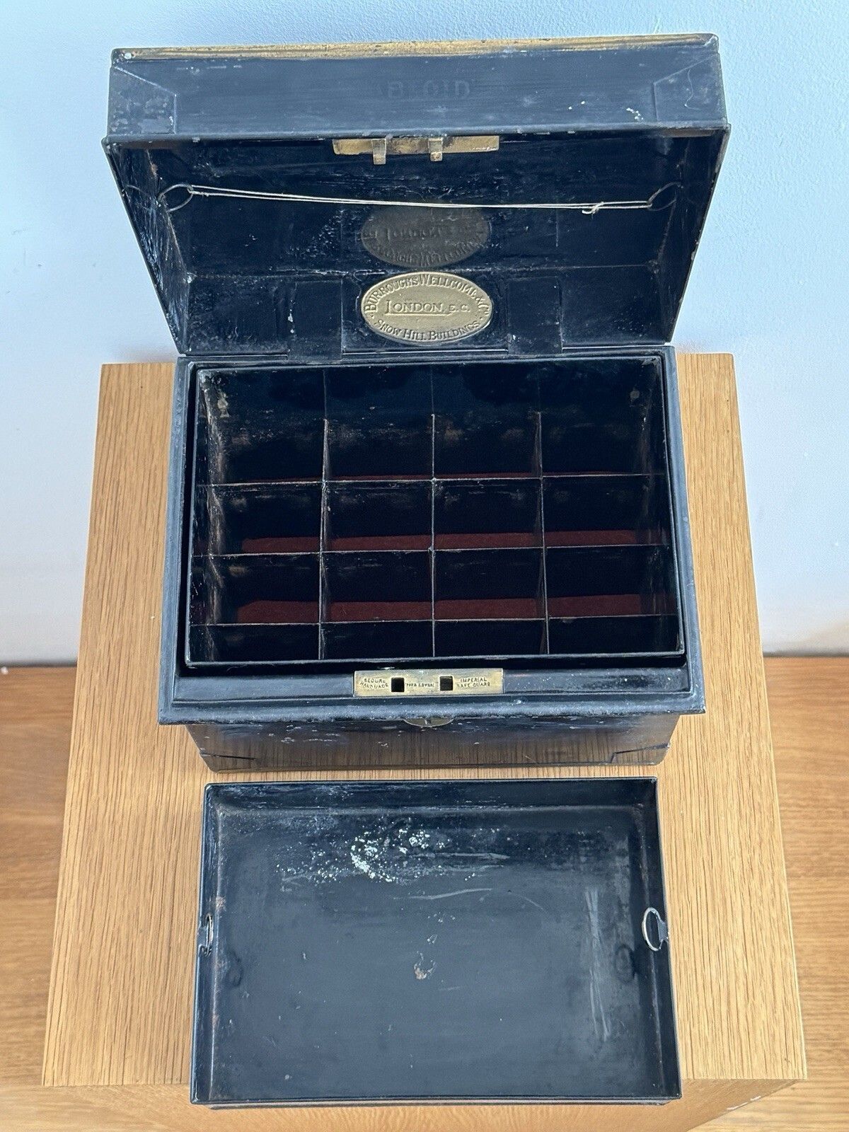 Antique Burroughs Wellcome Tabloid Medical Case Snow Hill Buildings In London photo Furniture