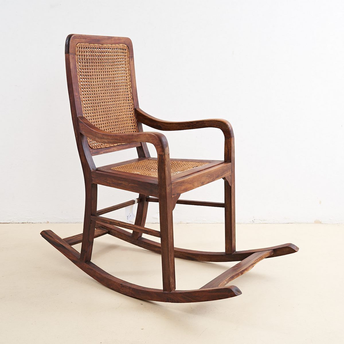 Rocking Armchair In Vienna Straw, Early 1900s