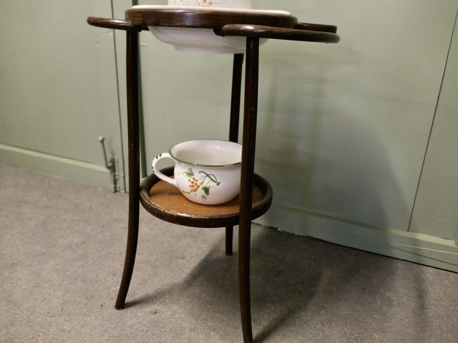 Bentwood Wash Or Shaving Stand With Jug And Bowl photo for sale