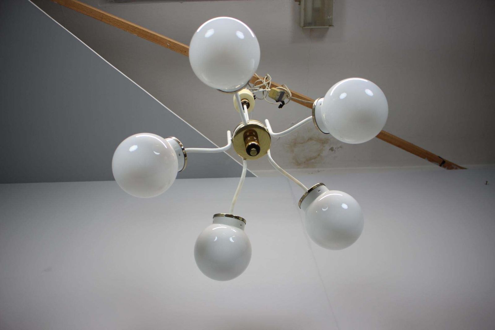 1970s Glass Chandelier, Czechoslovakia photo Lighting