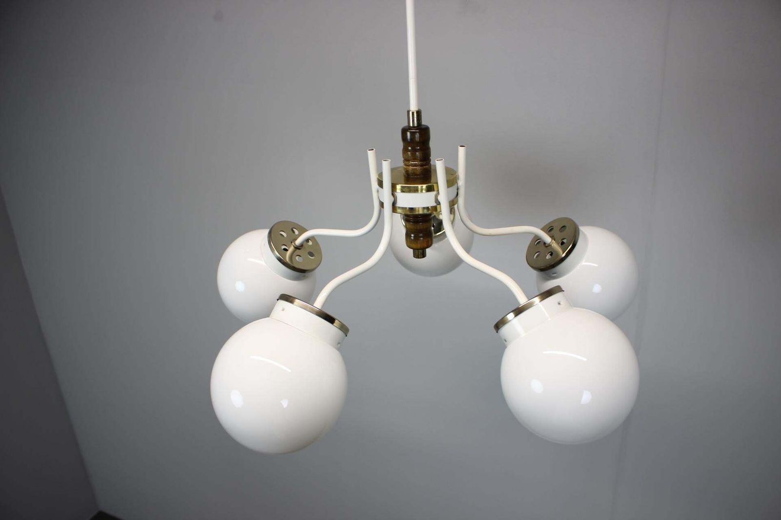 1970s Glass Chandelier, Czechoslovakia photo 636.0