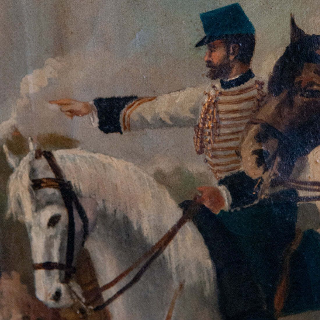 Militaire Officieren Te Paard – Gesigneerd J. Cusachs photo for sale