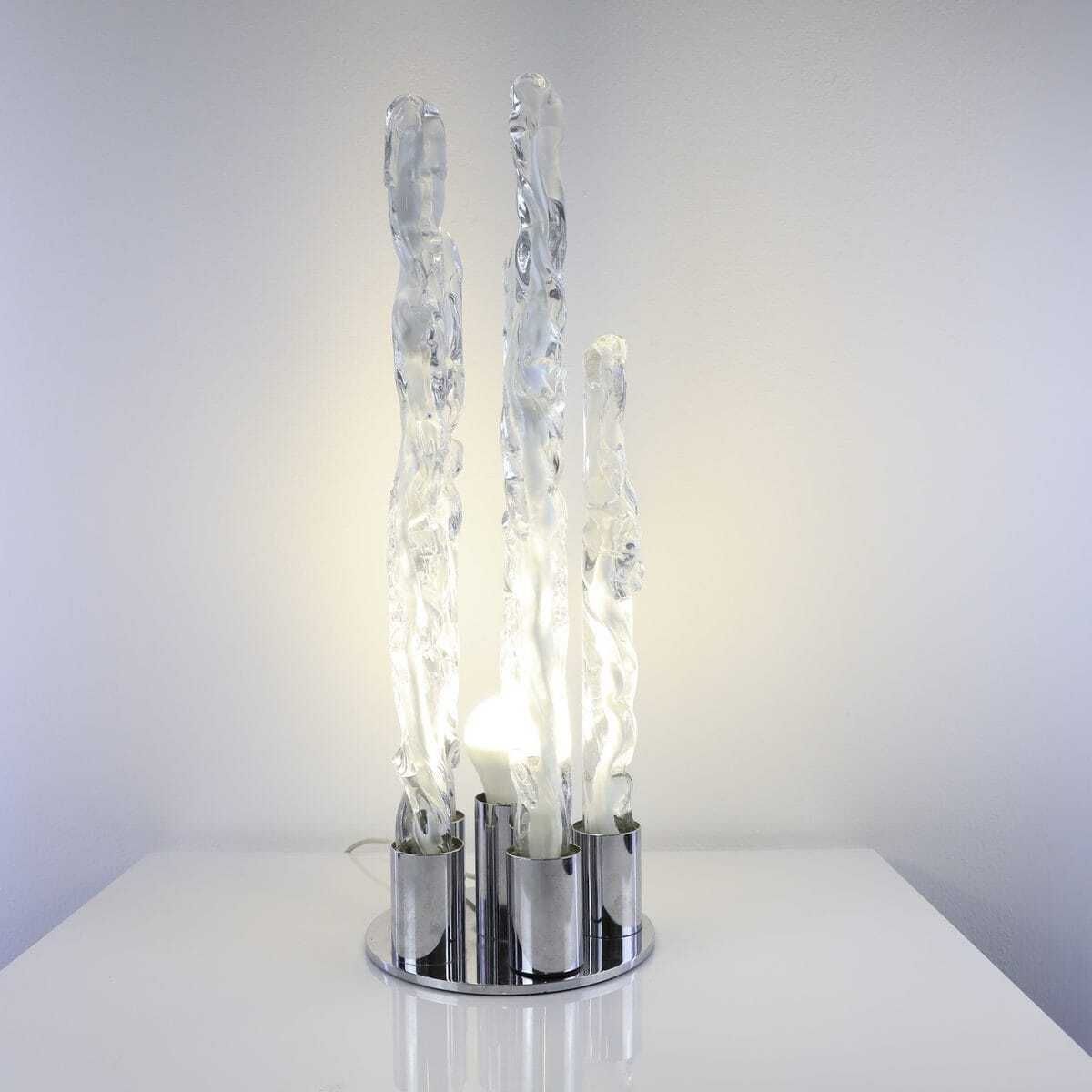 Excalibur Lamp Produced By Gino Poli Murano, Designer Ettore Fantasia, 1980s photo furniture